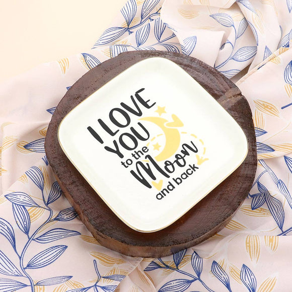 I Love You to the Moon Jewelry Dish