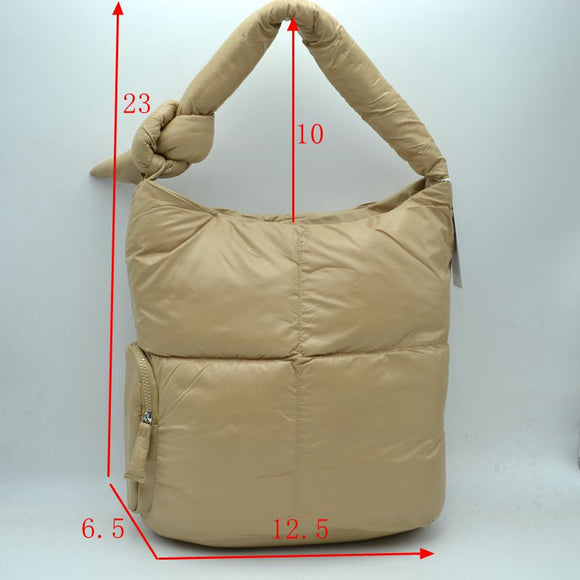 Puffer shoulder bag - navy