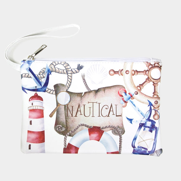 'Nautical' pouch - white