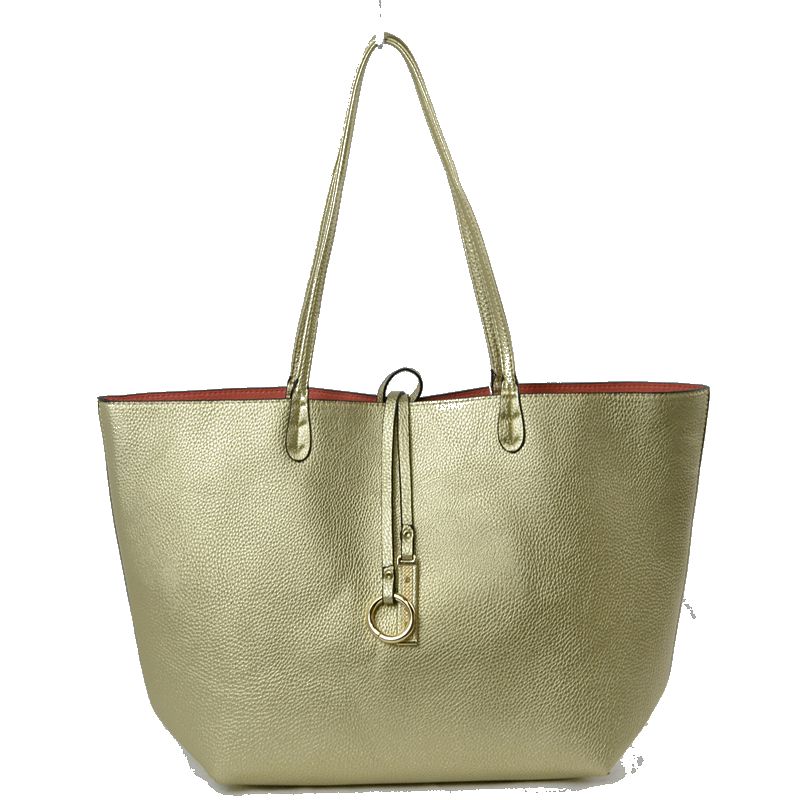 Reversible 2-in-1 Tote - Olive/Gold