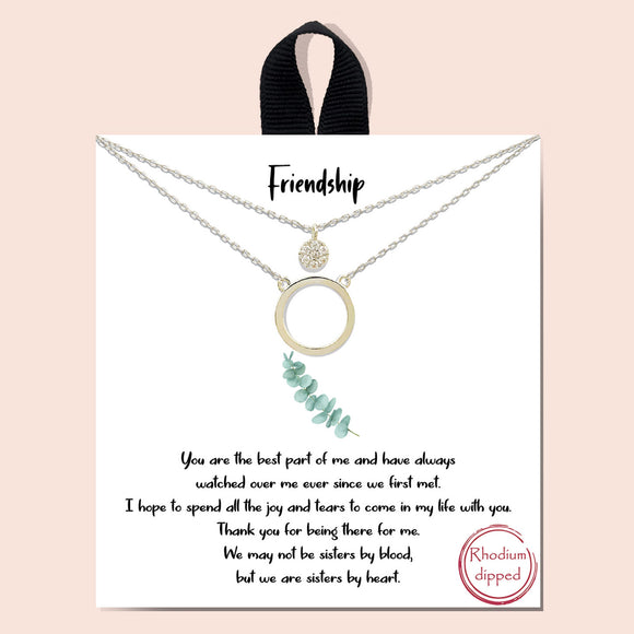 Friendship necklace - silver