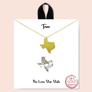 0.75" Texas state map - gold