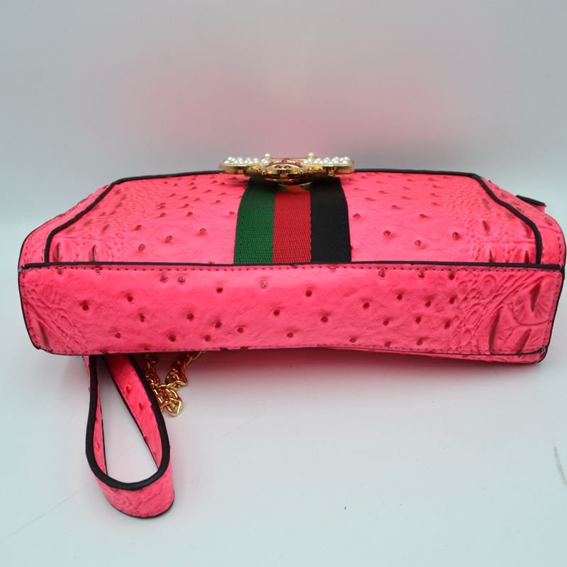 Ostrich Queen Bee Stripe 2 pcs Satchel - Tote > Fashion Handbags