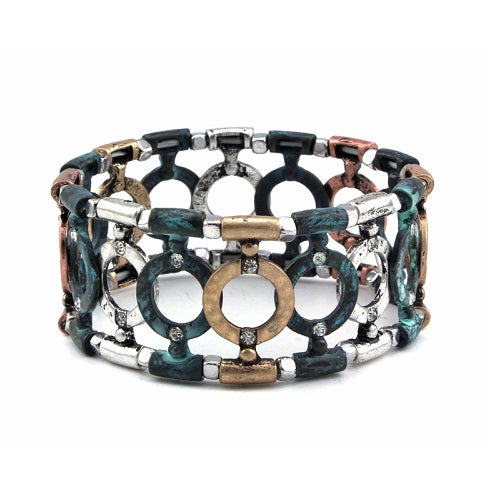 Geometric bracelet - patina