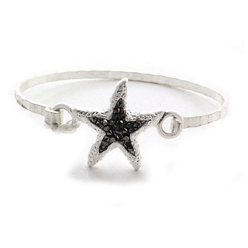 Starfish bangle bracelet