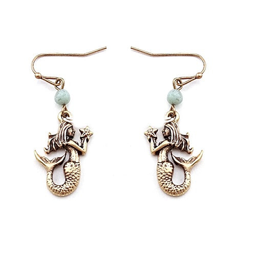 Mermaid earring - gold