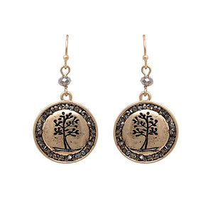 Tree of life earring - gold