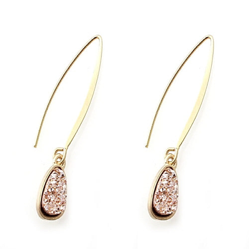 FRENCH HOOK DRUZY - ROSE GOLD