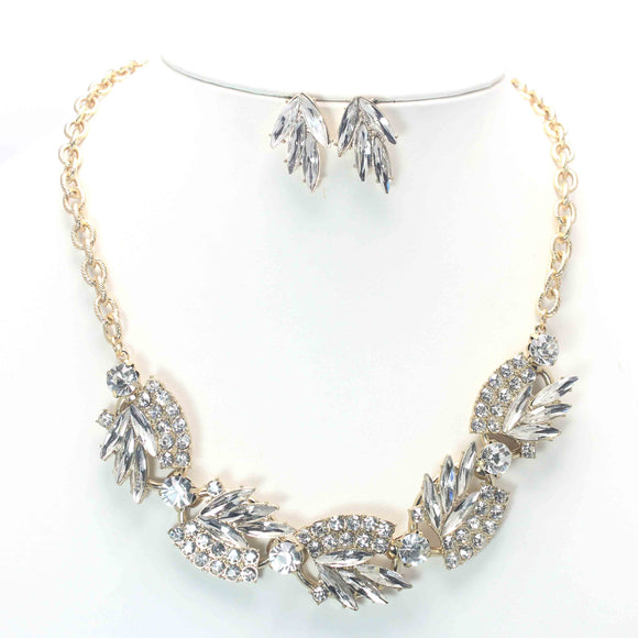 Rhinestone necklace set