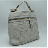 Weaving pattern backpack - grey