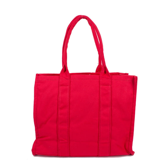 2-in-1 canvas tote set - red