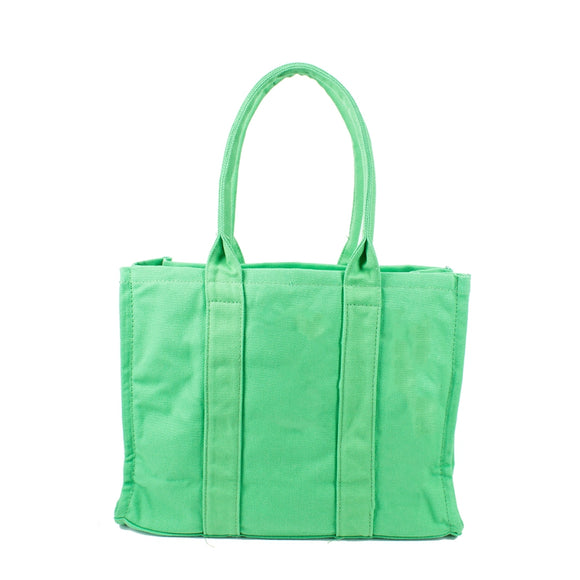 2-in-1 canvas tote set - green
