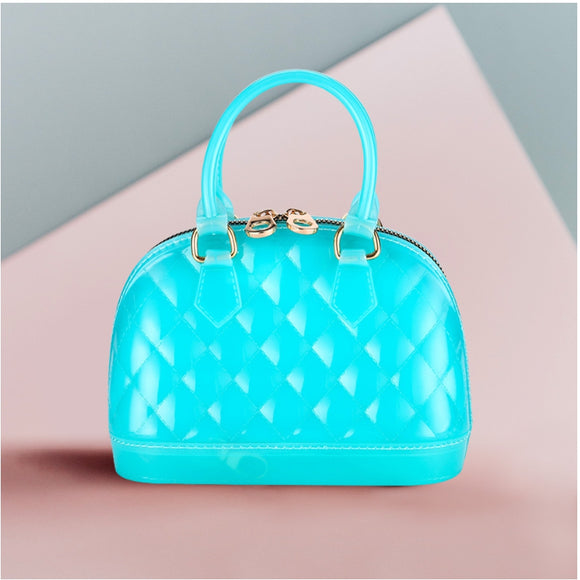 Quilted jelly crossbody bag - teal