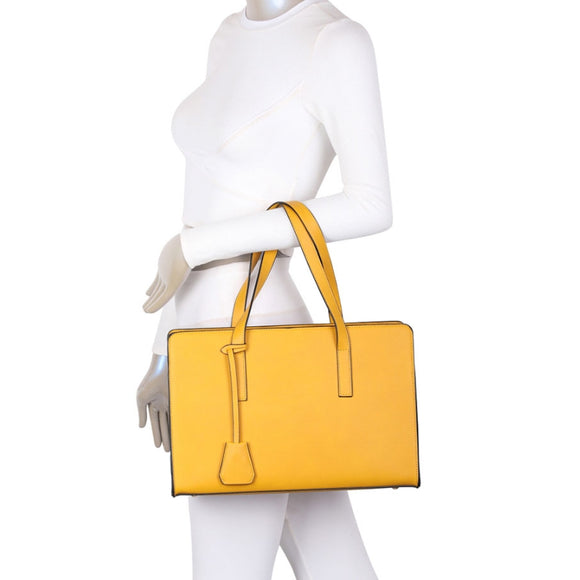 Long handle tote with wallet - stone