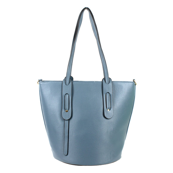 2-in-1 note detail tote - blue
