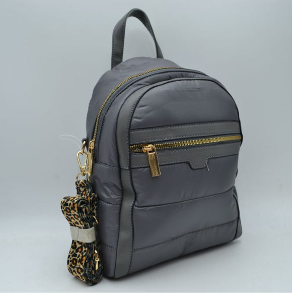 Quilted backpack - dark grey