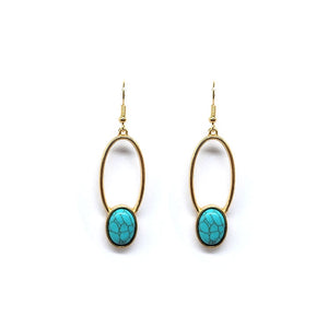 Natural stone earring - turquoise