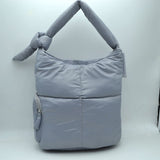 Puffer shoulder bag - grey