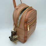 Quilted backpack - brown