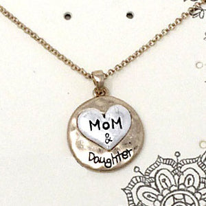 Mother & Daughter necklace set - gold