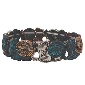 Elephant bracelet - patina