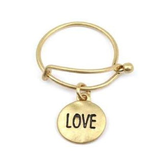 [12pcs set] Love ring - worn gold