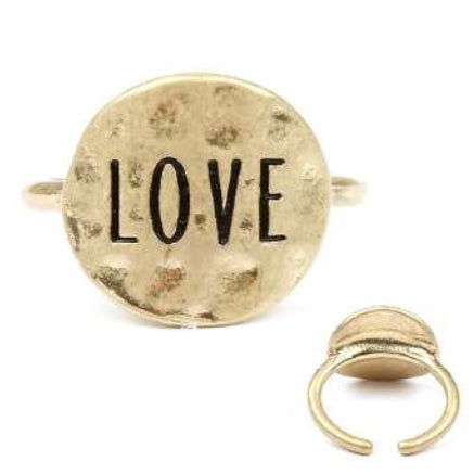 [12pcs set] LOVE gold ring