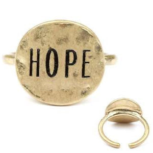 [12pcs set] HOPE gold ring