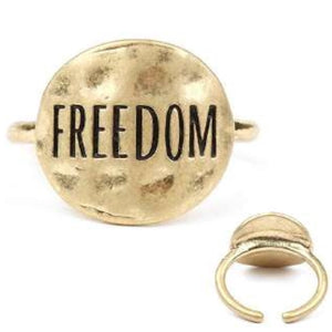[12pcs set] FREEDOM gold ring