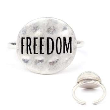 [12pcs set] FREEDOM silver ring