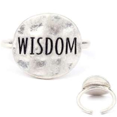 [12pcs set] WISDOM silver ring