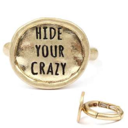 [12pcs set] Hide Your Crazy - gold