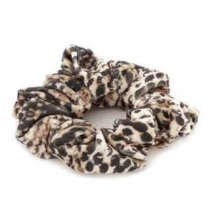 [12pcs set] Snake pattern scrunchies - brown