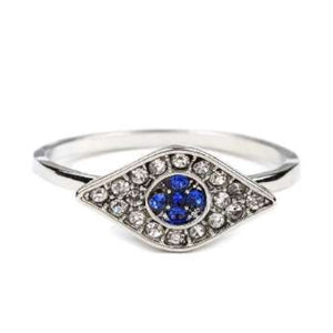 [12pcs set] Evil eye ring - sapphire