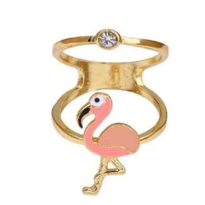 [12pcs set] Doubly linked rings - flamingo