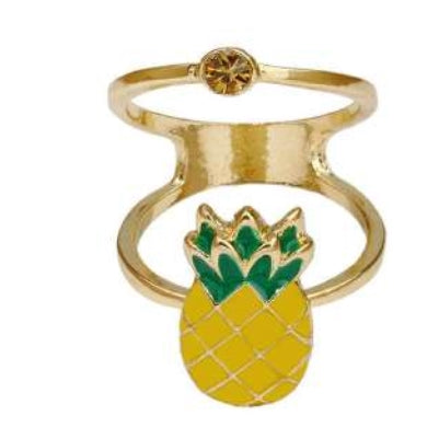 [12pcs set] Doubly linked rings - pineapple