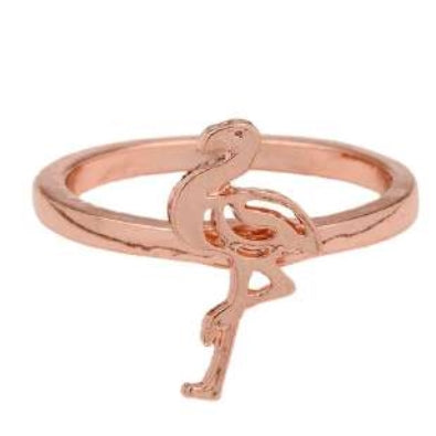 [12pcs set] Flamingo ring - rose gold