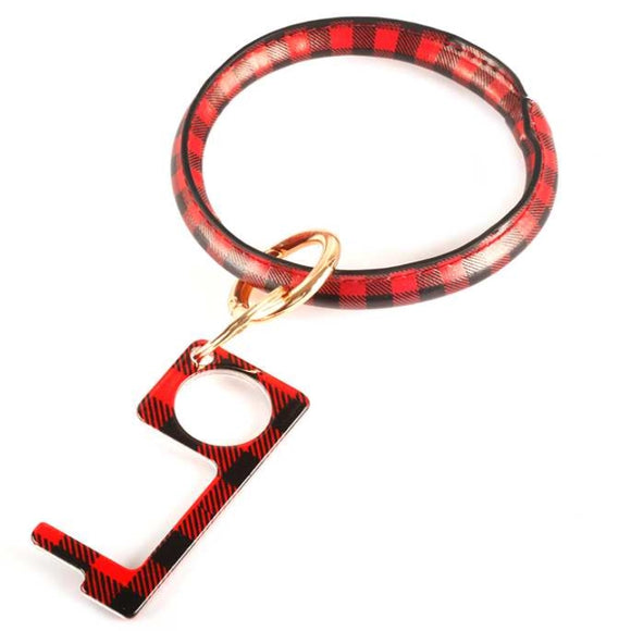 [12pcs set] Sanitary bangle key ring - red
