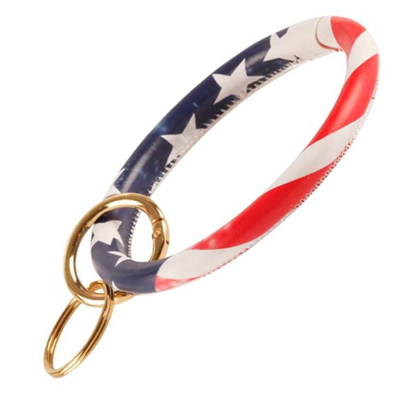 [12pcs set] American flag with key ring