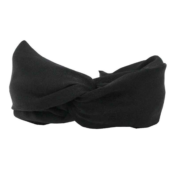 Wrapped black headband
