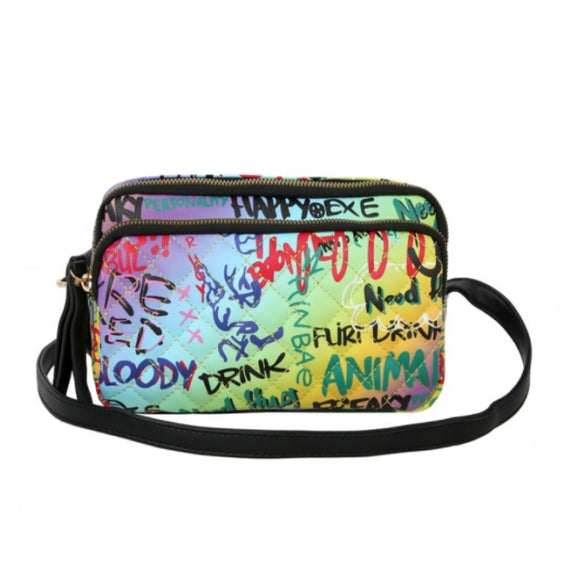 Graffiti crossbody bag - multi 3