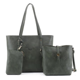 3 in 1 belted tote with crossbody bag - wine