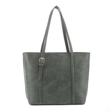 3 in 1 belted tote with crossbody bag - grey