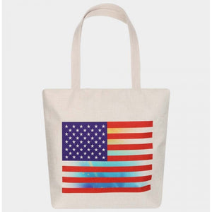 Eco canvas shopper bag - USA flag