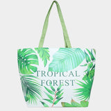 'TROPICAL FOREST' beach tote - green