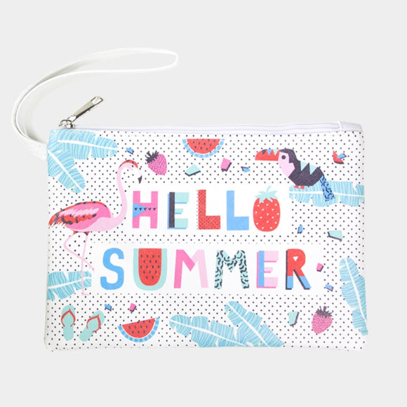 HELLO SUMMER Flamingo pouch - multi