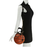 Basketball handbag - brown black