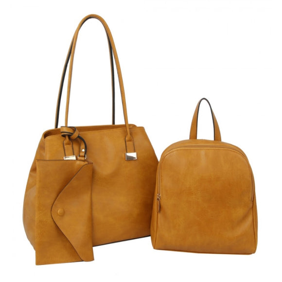 Tote & backpack set - yellow