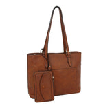 3 in 1 front pocket tote set - light stone
