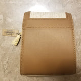 Raffia & leather chain crossbody bag - natural